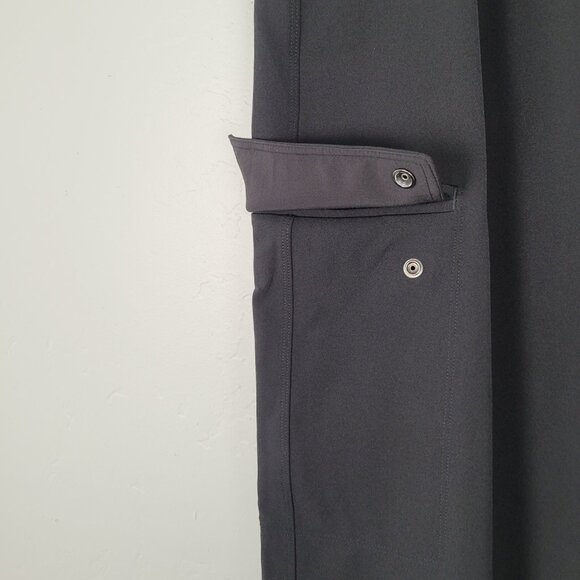 Athleta Promenade High Rise Cargo Pant Relaxed Wide Leg Pants Black Size L - Picture 11 of 14